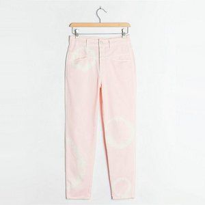 Closed Pedal Pusher Ultra High-Rise Slim Ankle Jeans in pink/white tie dye NWOT